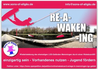Poza petiției:Wakeboard Anlage in Memmingen - LGS-Gebiet