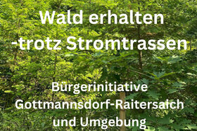 Kuva vetoomuksesta:Wald erhalten - trotz Stromtrassen (Gottmannsdorf, Großhabersdorf, Raitersaich)