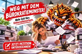Bild der Petition: Weg mit dem Bürokratiemonster – mehr Zeit für Österreichs Unternehmer:innen!