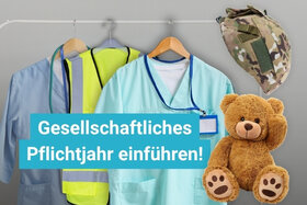 Bild der Petition: Wehrdienst & Zivi: Gesellschaftliches Pflichtjahr für junge Menschen!