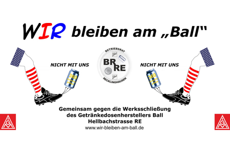 Bild der Petition: Plant closing of Ball Recklinghausen needs to be prevented