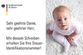 Pilt petitsioonist:Wertschätzenderes Anschreiben bei Geburt durch das Bundeszentralamt für Steuern