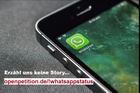 Малюнок петиції:WhatsApp Update rückgängig