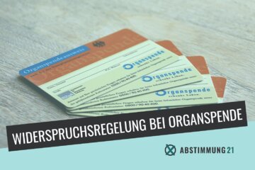 Εικόνα του κοινοβουλίου " Sind Sie für die Einführung der doppelten Widerspruchsregelung zur Erhöhung der Organspenden? ".