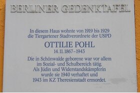 Bild der Petition: Wiederanbringung Gedenktafel Ottilie Pohl