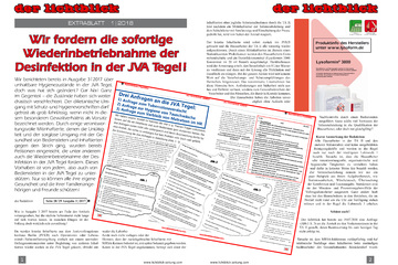 Billede af andragendet Wiedereinführung der Desinfektion in der JVA Berlin Tegel