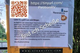 Bild der Petition: Wiedereinführung der kostenlosen Hundekotbeutel in Ravensburg