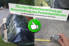 Bilde av begjæringen:Wiederherstellung ggf. Schaffung von Parkmöglichkeiten für Wassersportler in Herrsching am Ammersee