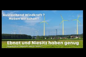 Bild der Petition: Windkraft – aber fair verteilt !   //   Keine weiteren Windkraftanlagen bei Ebnat & Niesitz