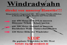 Bild der Petition: Windkraftwahn  direkt vor unserer Haustür  STOP für geplante Windkraftflächen in 450 Metern Abstand