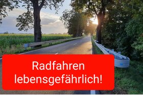 Bild der Petition: Wir brauchen endlich unseren Radweg!!! Lückenschluss an der B208 Bobitz - Schönhof