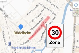 Φωτογραφία της αναφοράς:Wir fordern die Einführung des Tempolimits 30 für die Thudichumstraße