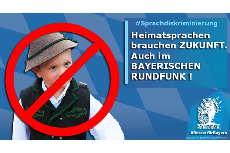 Picture of the petition:Wir fordern mehr BAIRISCH / FRÄNKISCH / SCHWÄBISCH sprechende Moderatoren im BR Radio und Fernsehen.