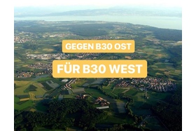Slika peticije:Wir lehnen den Bau der B30-Ostvariante als Umgehungstraße von Meckenbeuren ab