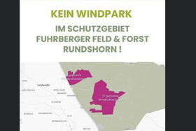 Foto della petizione:Wir sagen NEIN zu 43 Windrädern im Forst Rundshorn/Fuhrberger Feld,liebe „Wohlfühl“Gemeinde Wedemark