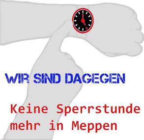 Φωτογραφία της αναφοράς:Wir sind dagegen! Keine Sperrstunde mehr in Meppen!