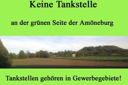Billede af andragendet:Wir sind gegen eine Tankstelle an der grünen Seite der Amöneburg!