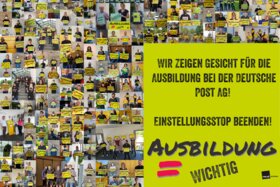 Bild der Petition: Wir zeigen Gesicht für die Ausbildung bei der Deutsche Post AG - Einstellungsstopp beenden!