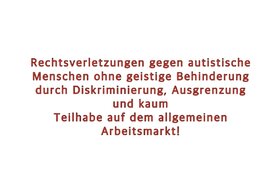 Petīcijas attēls:Wirksamer Diskriminierungsschutz und gleiche Chancen auf dem Arbeitsmarkt für autistische Menschen