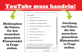 Picture of the petition:YouTube muss handeln! Klimawandelleugnern keine Bühne geben!