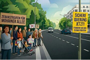 Image of the petition Zebrastreifen Mohriner Allee 120/ Sicherheit für Fußgänger und Kinder
