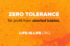 Picture of the petition:Zero tolerance for profit from aborted babies