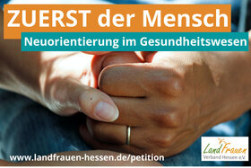 Picture of the petition:ZUERST der MENSCH - Neuorientierung im Gesundheitswesen