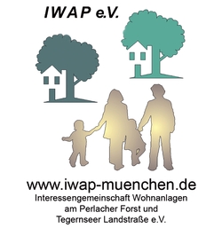 Logo IWAP e.V. Interessengemeinschaft Wohnanlage am Perlacher Forst und Tegernseer Landstrasse e.V.