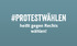 Logo der Organisation #protestwählen heißt gegen Rechts wählen