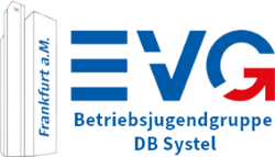 Логотип EVG Betriebsjugendgruppe DB Systel Frankfurt am Main