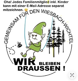 Logo Gemeinsam für den Wiesbach-Wichtel. – Eine Initiative für den Erhalt des Naturkindergartens